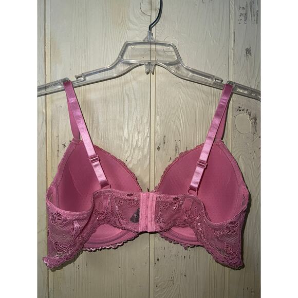 42C Rene Rolf Bra Pure Beauty Underwire Molded Foam Cups Pretty in Pink Sexy - Picture 6 of 6